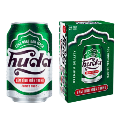 Thùng 24 Lon Bia Huda 330ml